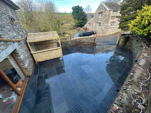 Farmhouse Slate Courtyard